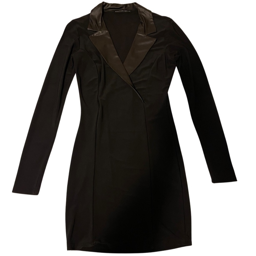 Black dress , blazer dress , long sleeve dress